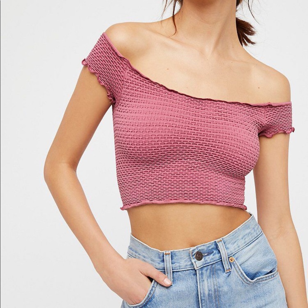Free People smocked crop top
